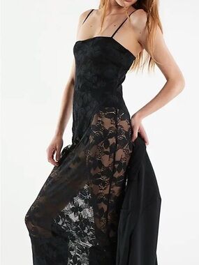 chinese dress ladies shailene-dress-noir – AFRM main image 1
